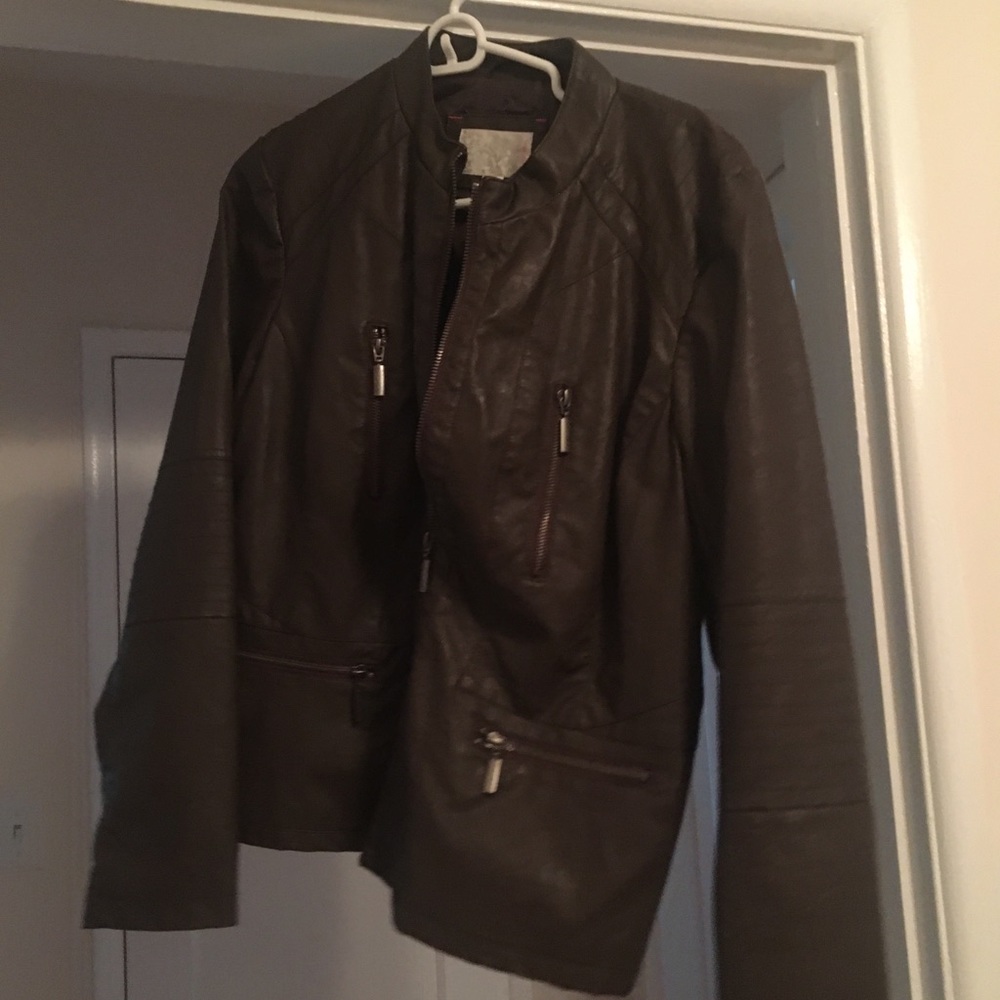 Faux leather jacket